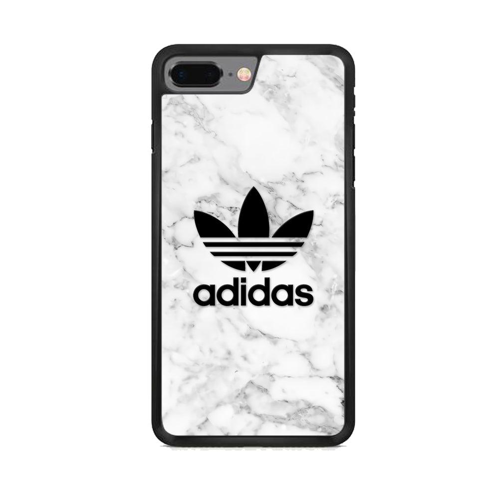Adidas Marble Backdrop iPhone 7 Plus Case-Rubber Black (2D Case)-Oxvistore