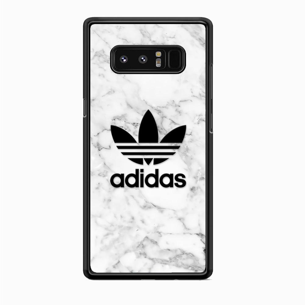 Adidas Marble Backdrop Samsung Galaxy Note 8 Case-Rubber Black (2D Case)-Oxvistore