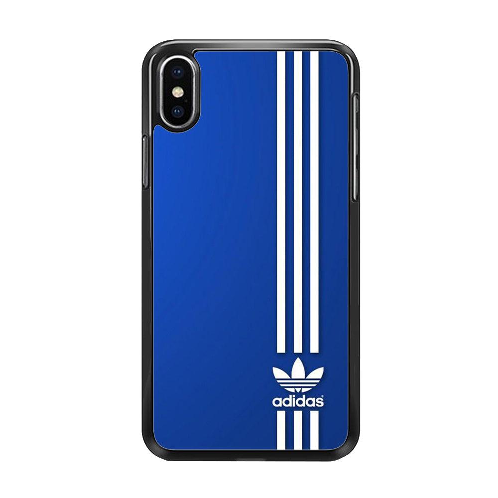 Adidas Milk Line iPhone XS Case-Rubber Black (2D Case)-Oxvistore