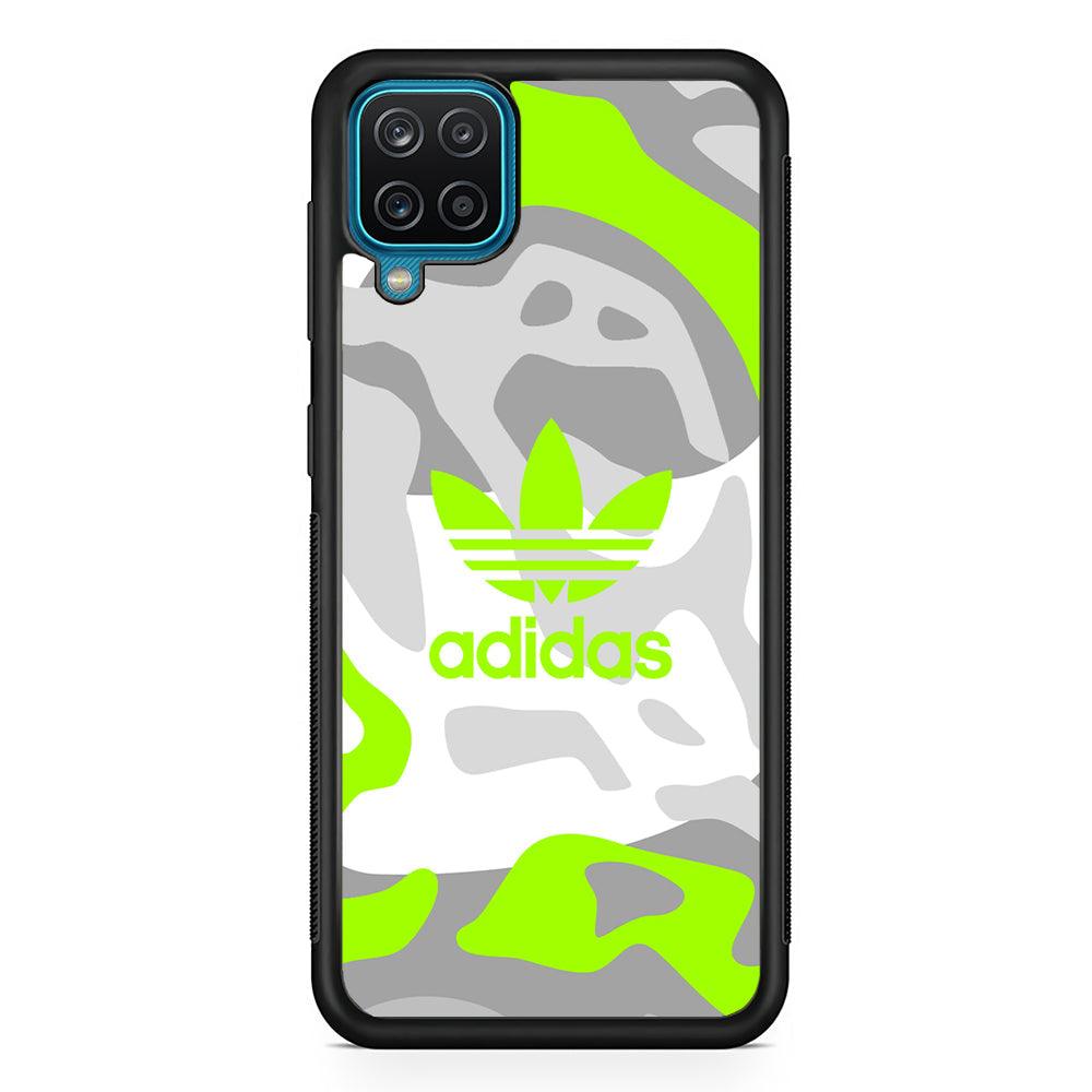 Adidas Moss Camo Samsung Galaxy A12 Case-Rubber Black (2D Case)-Oxvistore