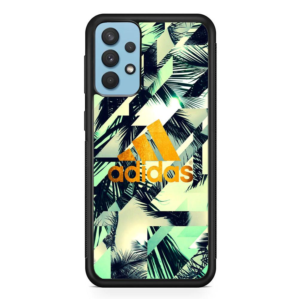 Adidas Nature Shapes Samsung Galaxy A32 Case-Rubber Black (2D Case)-Oxvistore