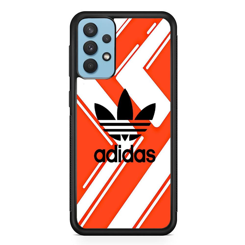 Adidas Orange Zig Samsung Galaxy A32 Case-Rubber Black (2D Case)-Oxvistore