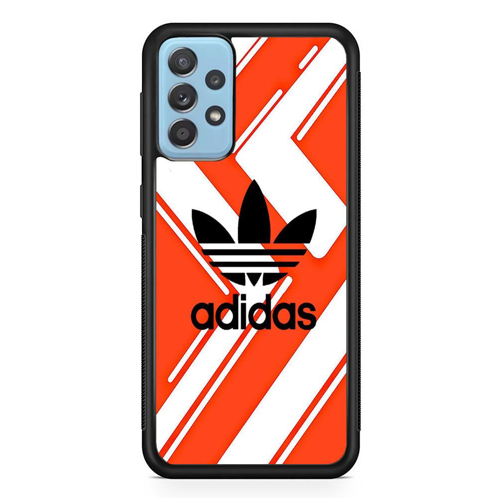 Adidas Orange Zig Samsung Galaxy A52 Case-Rubber Black (2D Case)-Oxvistore