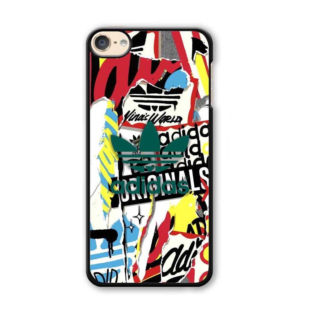 Adidas Paper Brand iPod Touch 6 Case-Plastic Black (2D Case)-Oxvistore