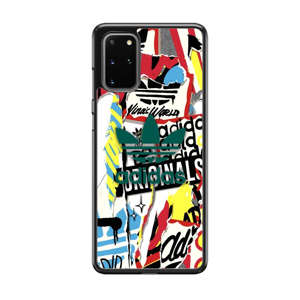 Adidas Paper Brand Samsung Galaxy S20 Plus Case-Rubber Black (2D Case)-Oxvistore