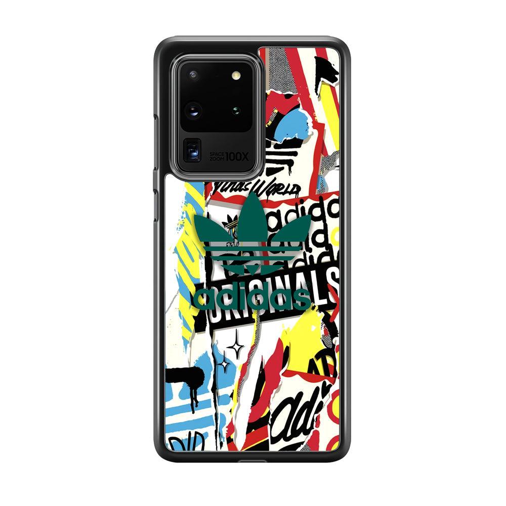 Adidas Paper Brand Samsung Galaxy S20 Ultra Case-Rubber Black (2D Case)-Oxvistore