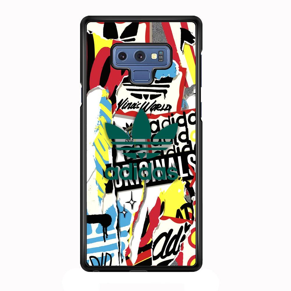 Adidas Paper Brand Samsung Galaxy Note 9 Case-Rubber Black (2D Case)-Oxvistore