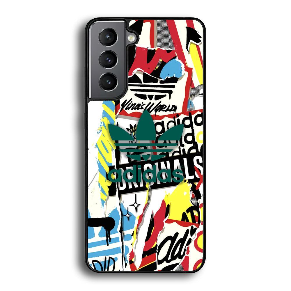 Adidas Paper Brand Samsung Galaxy S24 Case-Rubber Black (2D Case)-Oxvistore