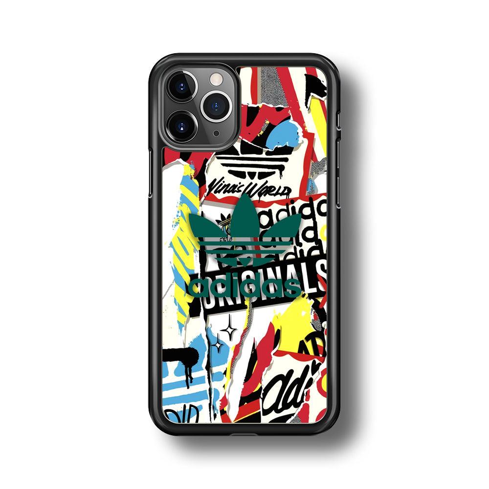 Adidas Paper Brand iPhone 11 Pro Max Case-Rubber Black (2D Case)-Oxvistore