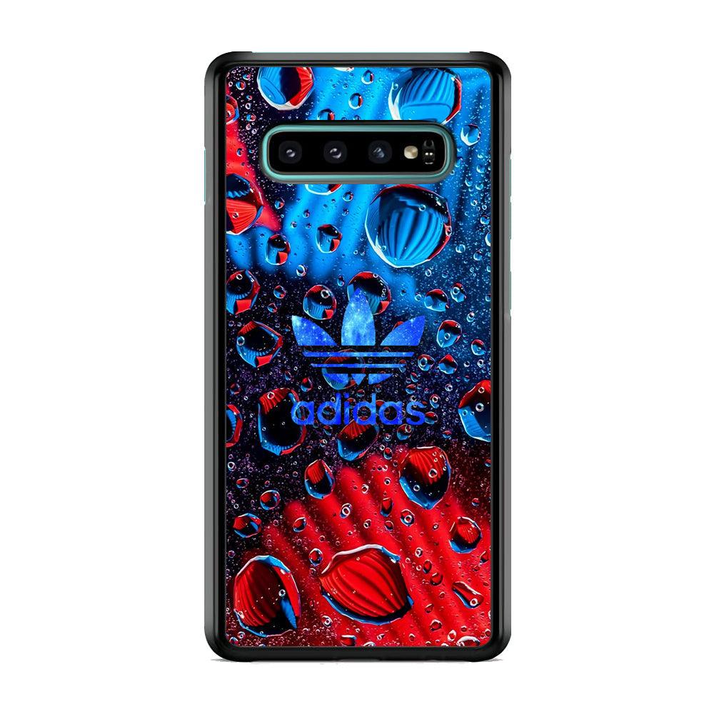 Adidas Red Haze Samsung Galaxy S10 Case-Rubber Black (2D Case)-Oxvistore