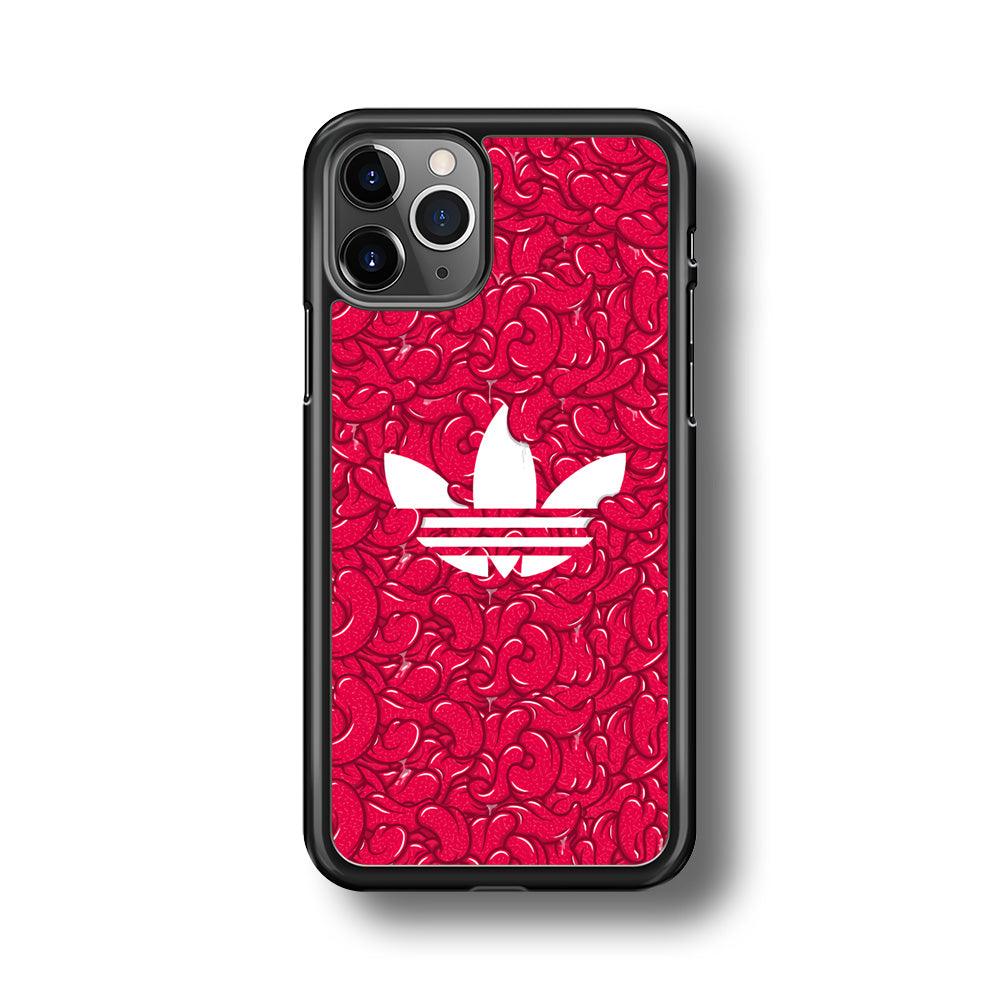 Adidas Red Tongue iPhone 11 Pro Case-Rubber Black (2D Case)-Oxvistore