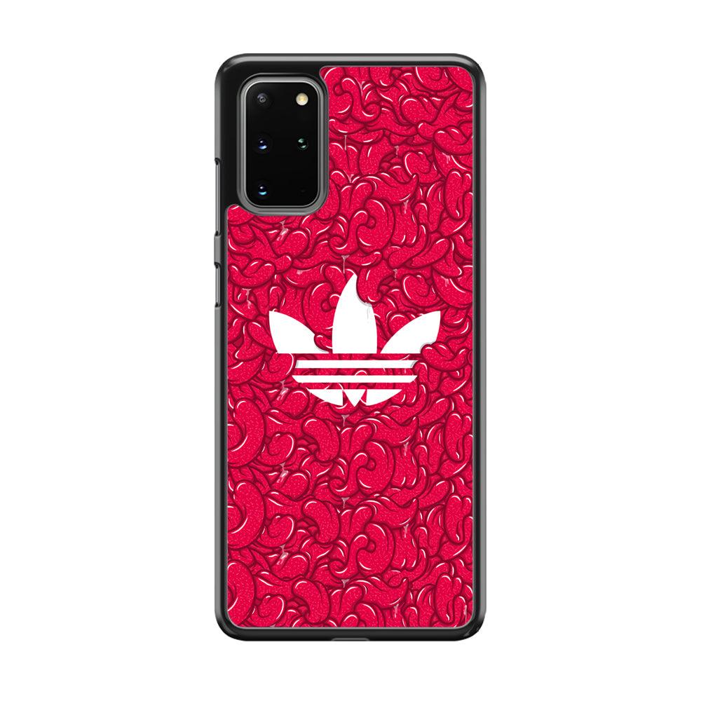 Adidas Red Tongue Samsung Galaxy S20 Plus Case-Rubber Black (2D Case)-Oxvistore