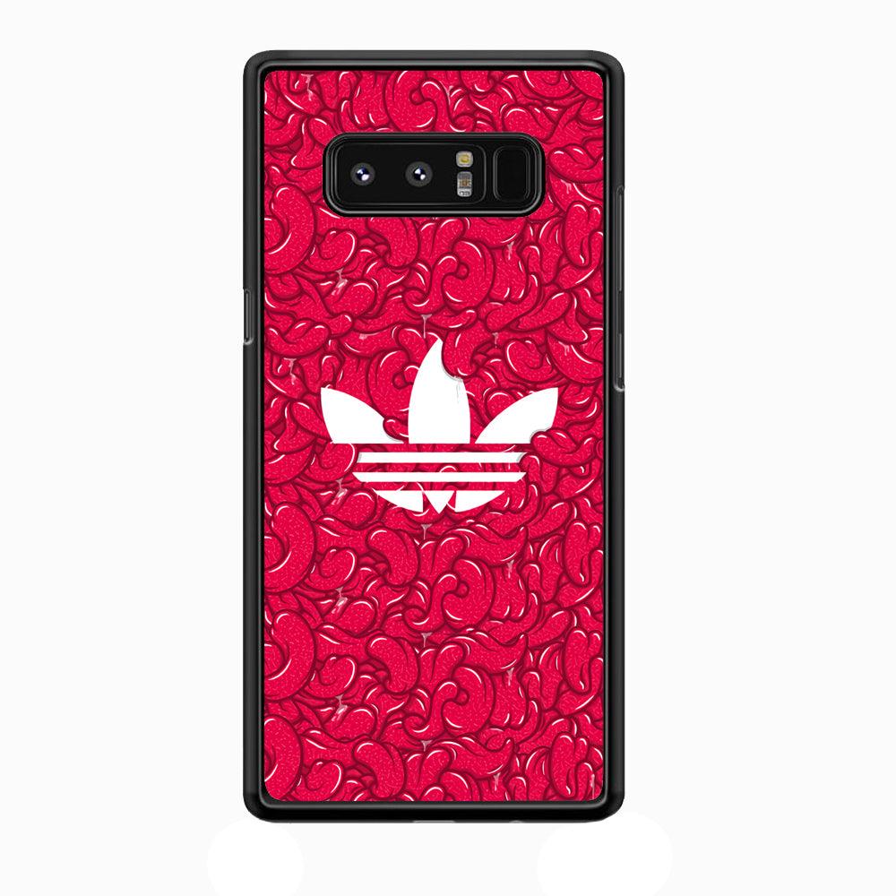 Adidas Red Tongue Samsung Galaxy Note 8 Case-Rubber Black (2D Case)-Oxvistore