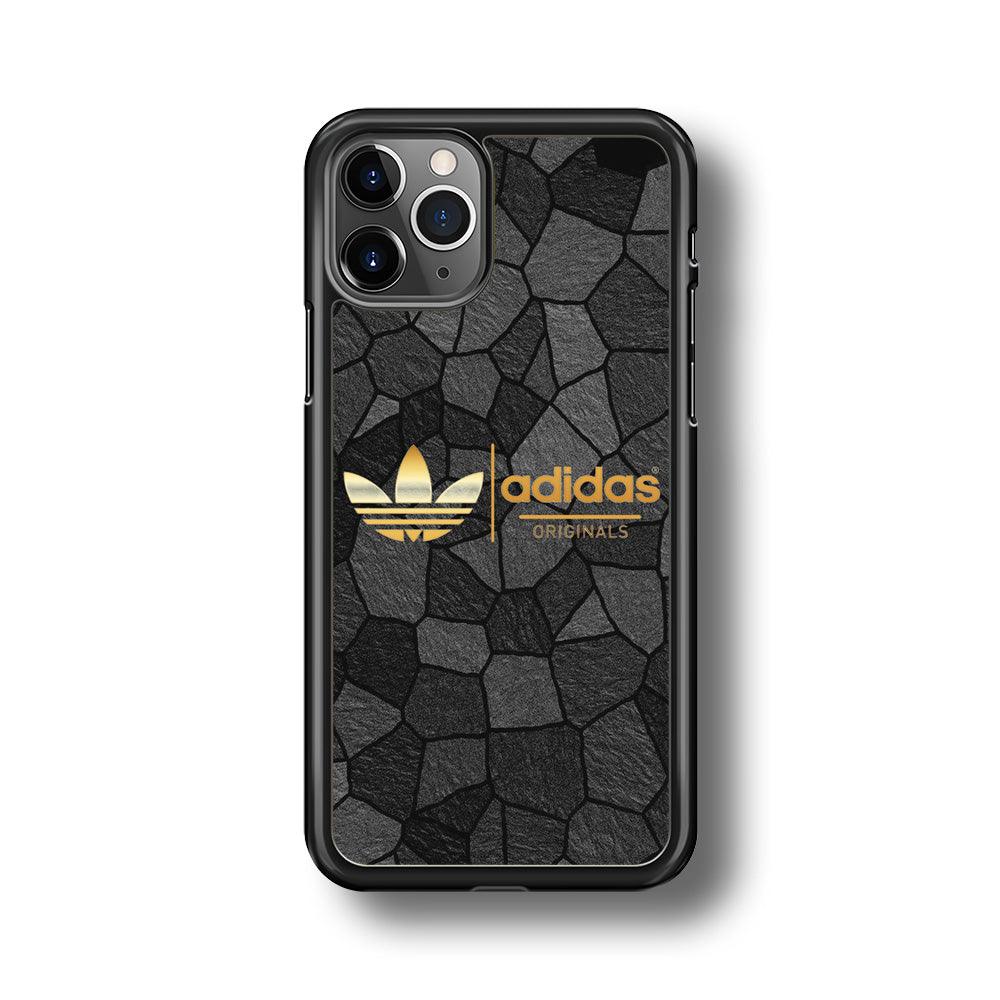 Adidas Rock Patern iPhone 11 Pro Case-Rubber Black (2D Case)-Oxvistore