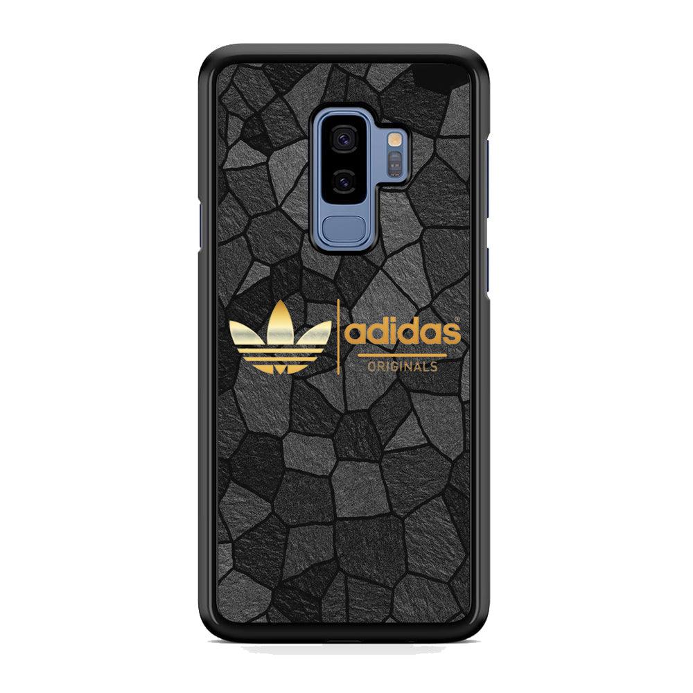 Adidas Rock Patern Samsung Galaxy S9 Plus Case-Rubber Black (2D Case)-Oxvistore