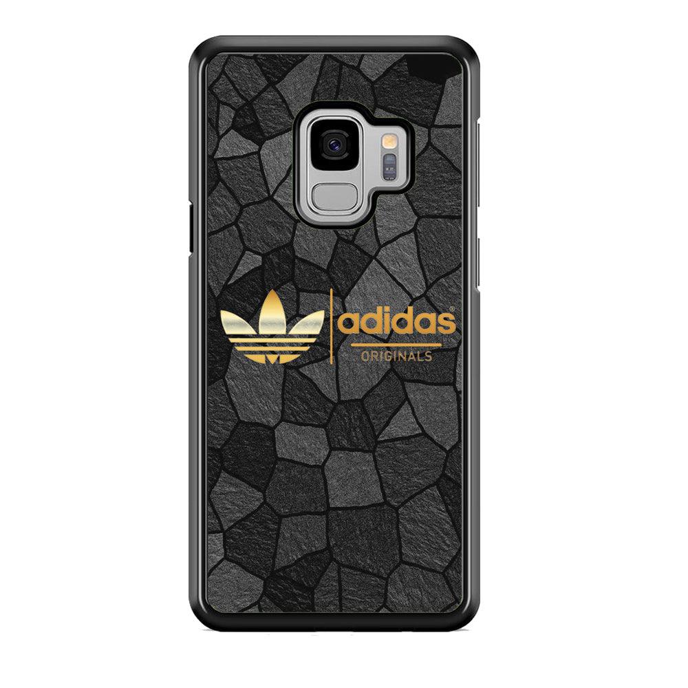 Adidas Rock Patern Samsung Galaxy S9 Case-Rubber Black (2D Case)-Oxvistore
