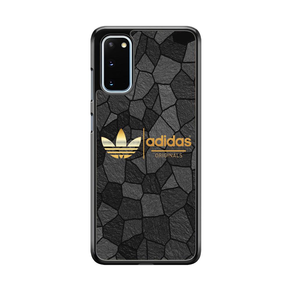 Adidas Rock Patern Samsung Galaxy S20 Case-Rubber Black (2D Case)-Oxvistore