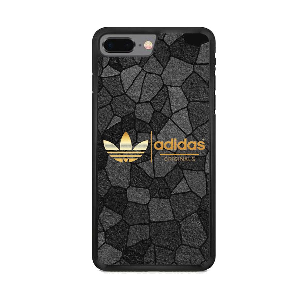 Adidas Rock Patern iPhone 7 Plus Case-Rubber Black (2D Case)-Oxvistore