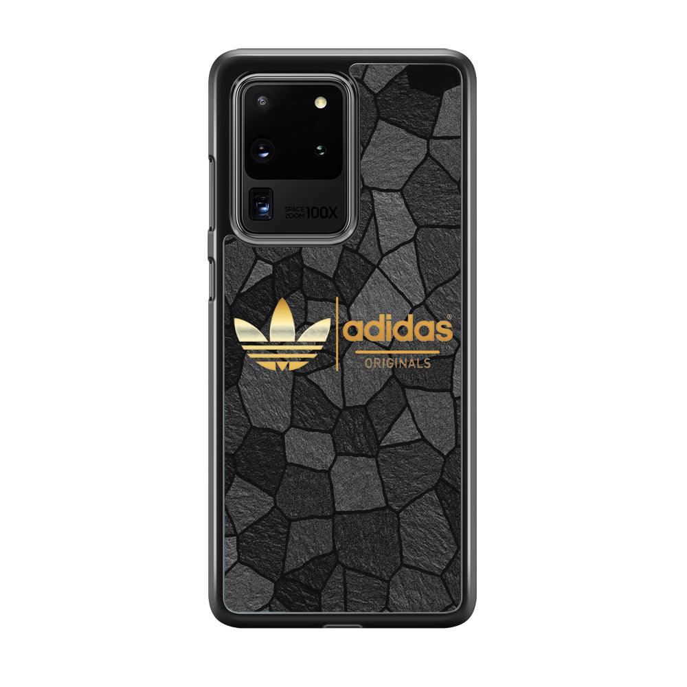 Adidas Rock Patern Samsung Galaxy S20 Ultra Case-Rubber Black (2D Case)-Oxvistore
