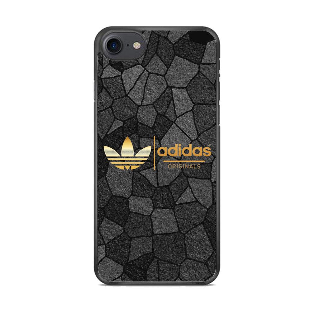 Adidas Rock Patern iPhone 8 Case-Rubber Black (2D Case)-Oxvistore