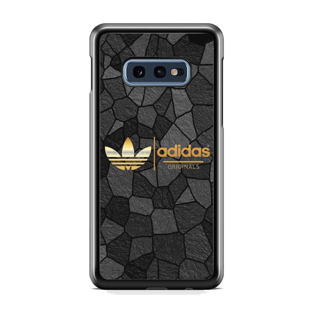 Adidas Rock Patern Samsung Galaxy S10E Case-Rubber Black (2D Case)-Oxvistore