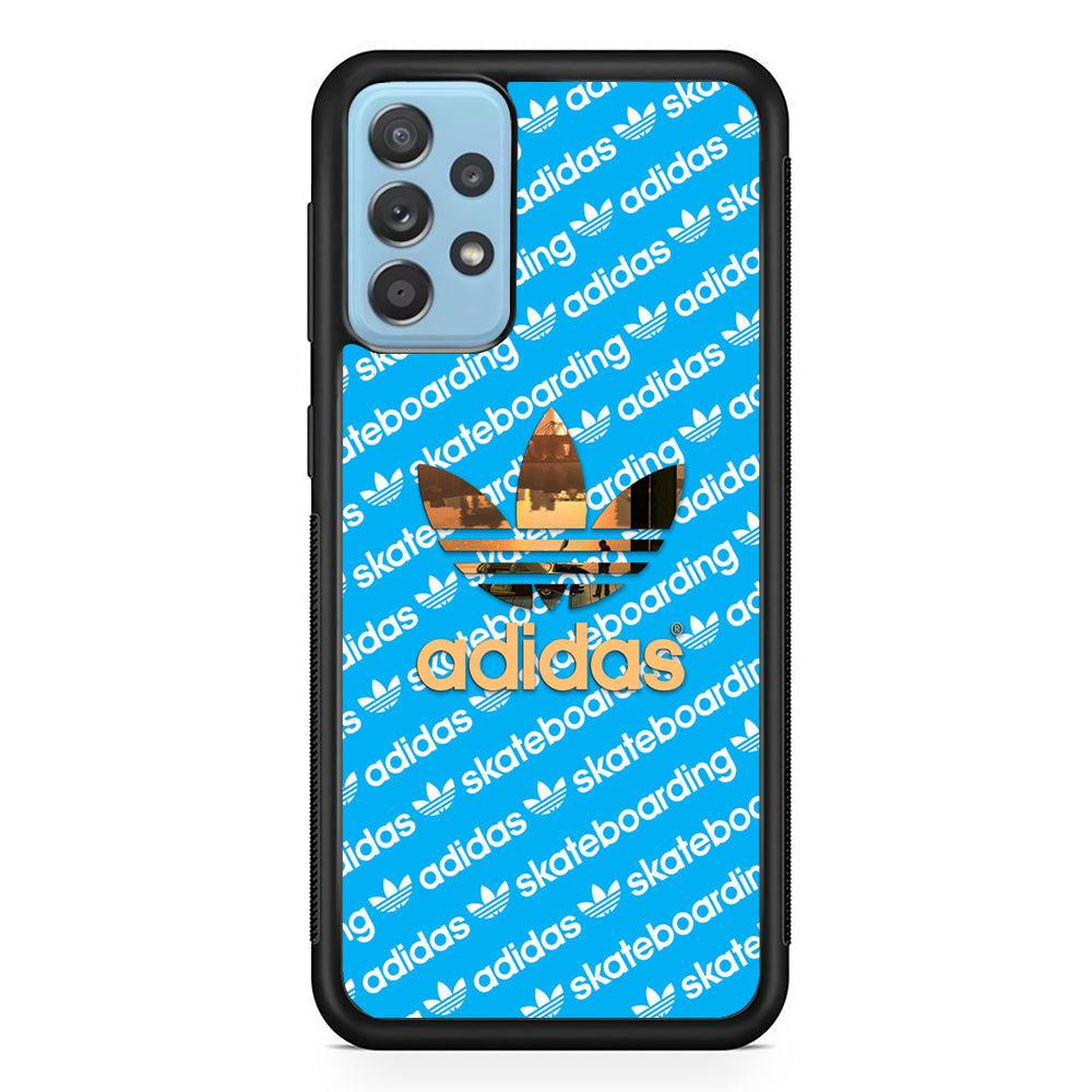 Adidas Skateboarding Patern Box Samsung Galaxy A52 Case-Rubber Black (2D Case)-Oxvistore