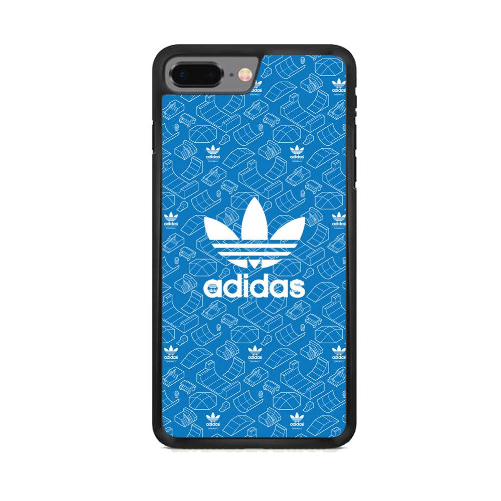 Adidas Skatepark Silhouette Patern iPhone 7 Plus Case-Rubber Black (2D Case)-Oxvistore