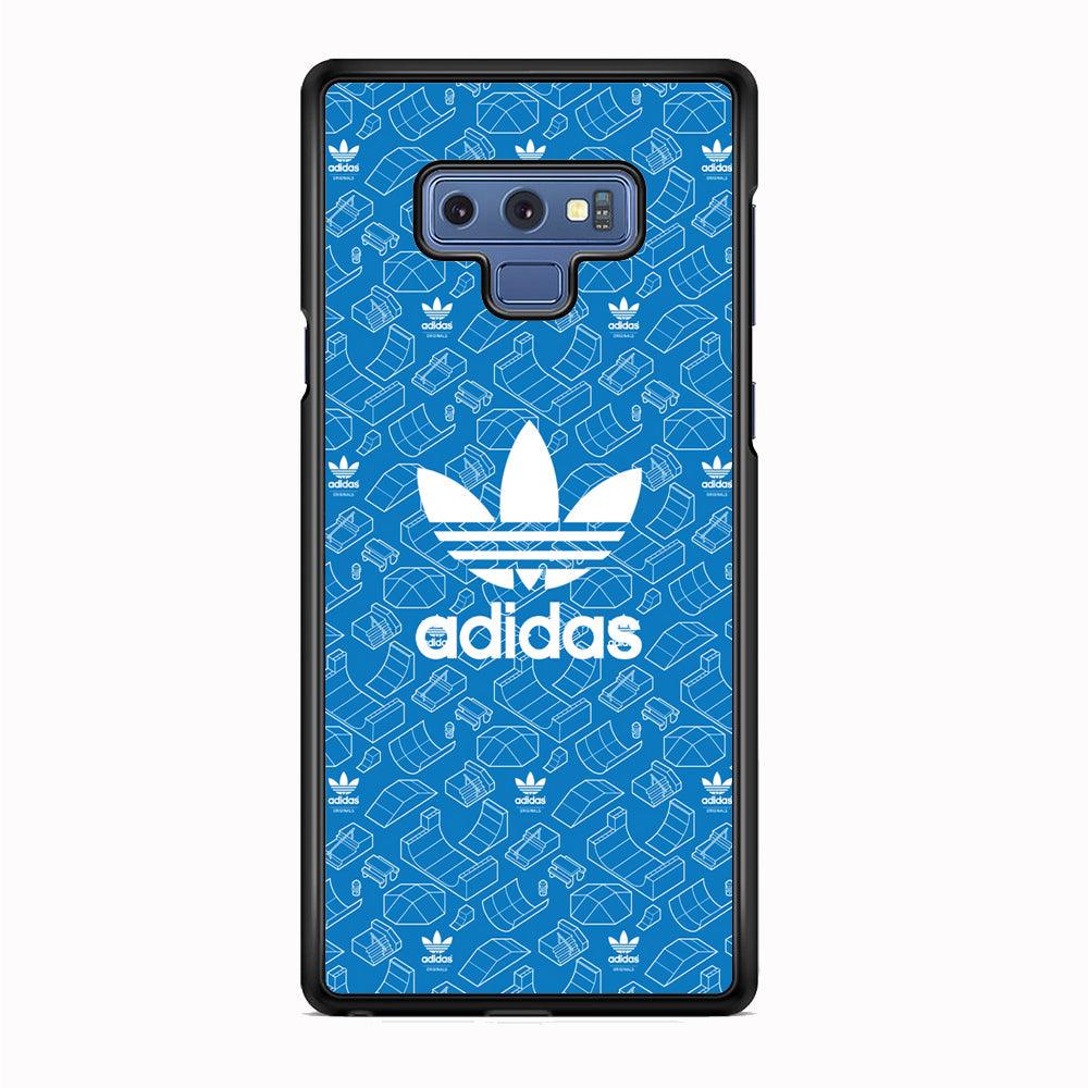 Adidas Skatepark Silhouette Patern Samsung Galaxy Note 9 Case-Rubber Black (2D Case)-Oxvistore