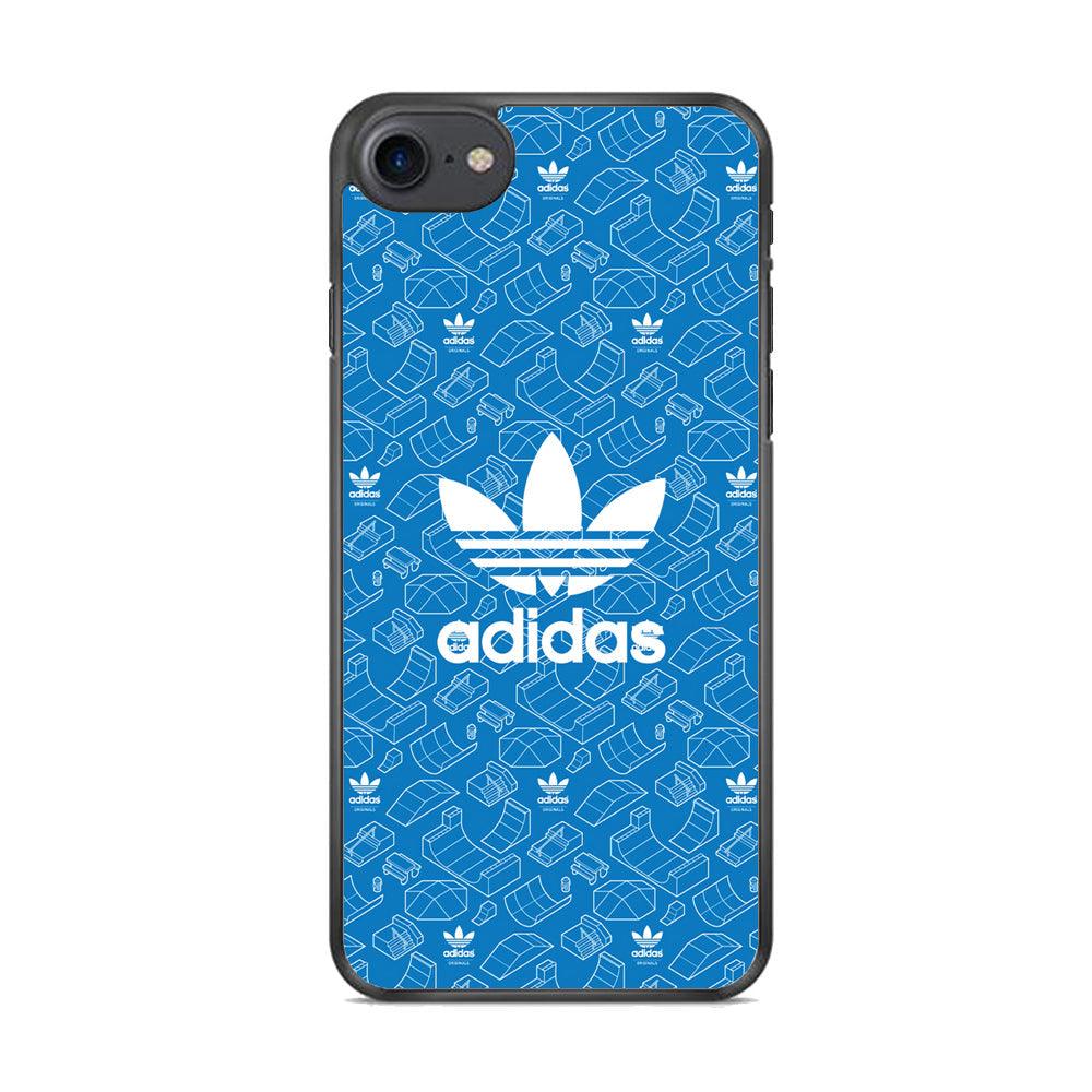 Adidas Skatepark Silhouette Patern iPhone 7 Case-Rubber Black (2D Case)-Oxvistore
