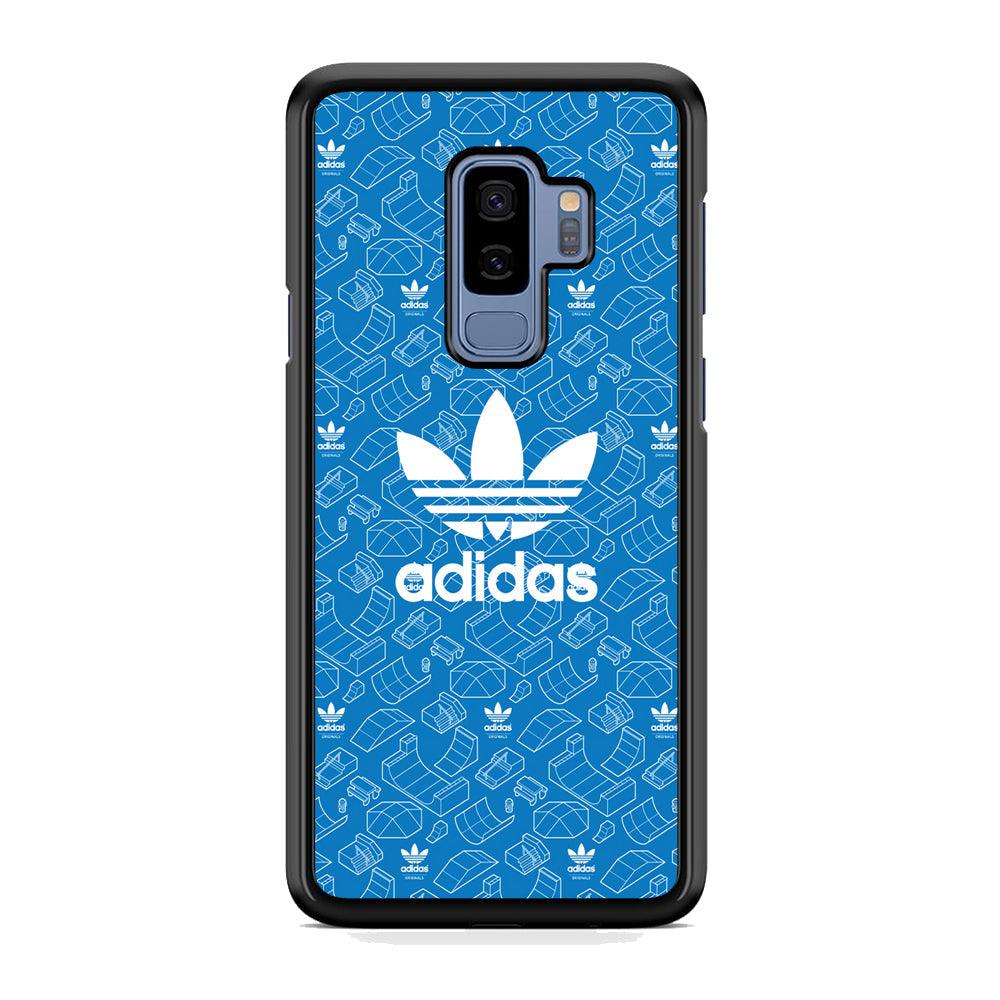Adidas Skatepark Silhouette Patern Samsung Galaxy S9 Plus Case-Rubber Black (2D Case)-Oxvistore