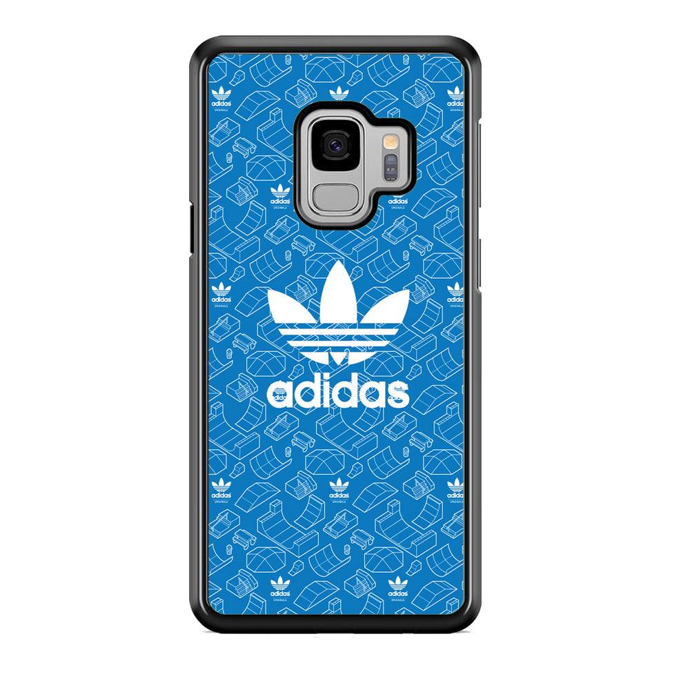Adidas Skatepark Silhouette Patern Samsung Galaxy S9 Case-Rubber Black (2D Case)-Oxvistore