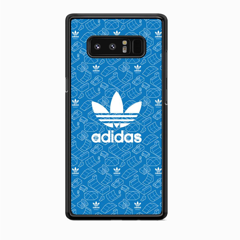 Adidas Skatepark Silhouette Patern Samsung Galaxy Note 8 Case-Rubber Black (2D Case)-Oxvistore