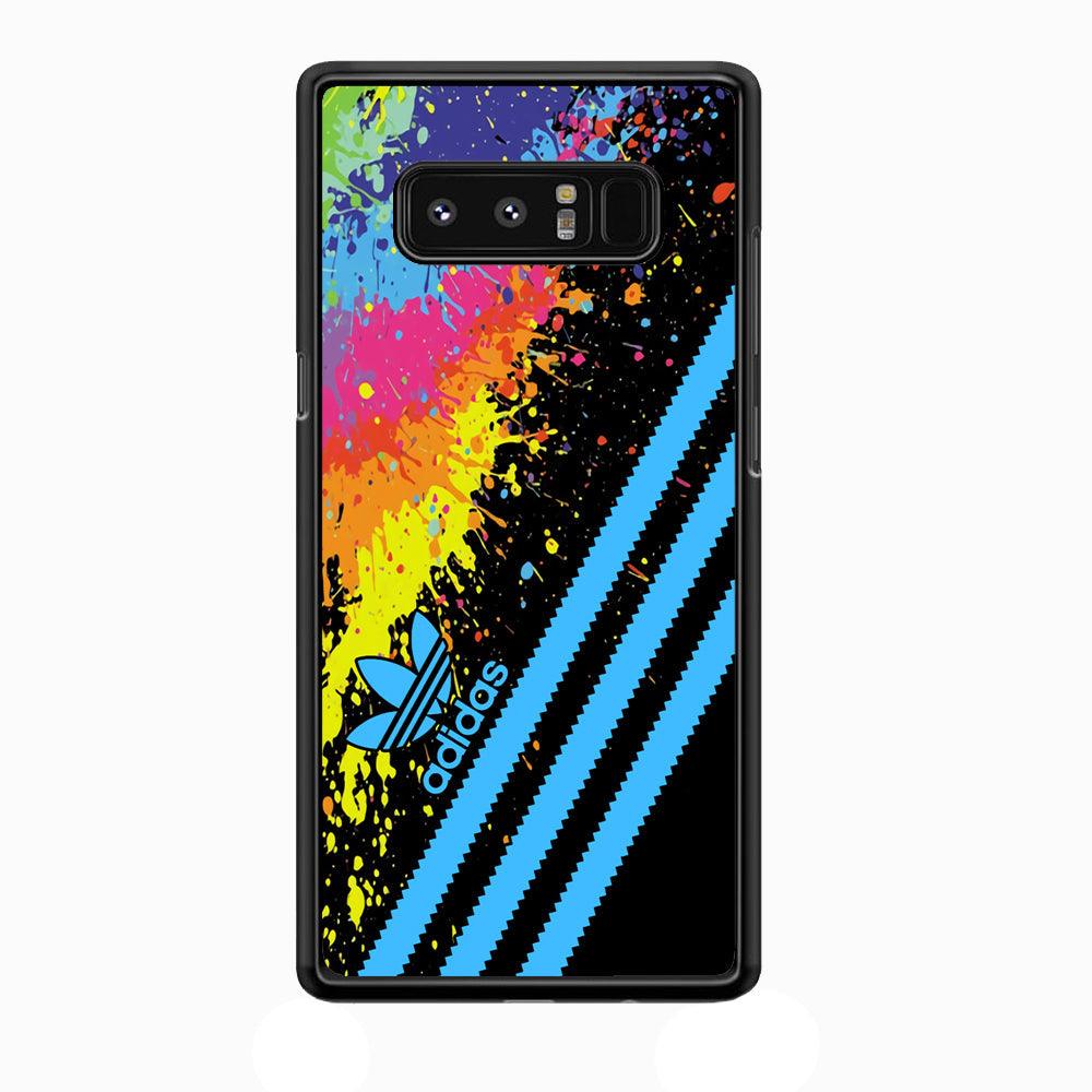 Adidas Stripe Paint Samsung Galaxy Note 8 Case-Rubber Black (2D Case)-Oxvistore