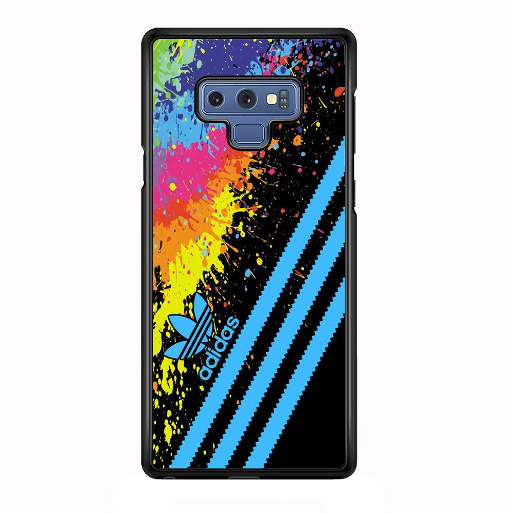 Adidas Stripe Paint Samsung Galaxy Note 9 Case-Rubber Black (2D Case)-Oxvistore
