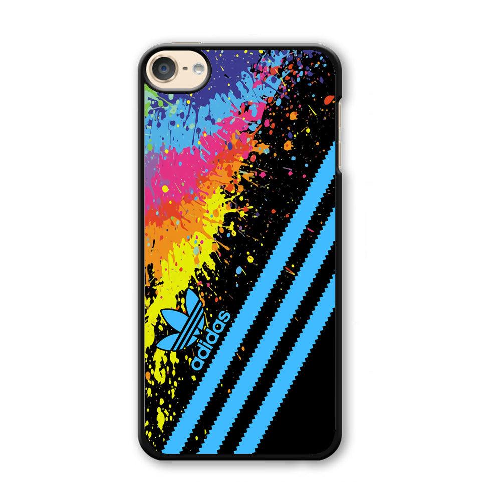 Adidas Stripe Paint iPod Touch 6 Case-Plastic Black (2D Case)-Oxvistore