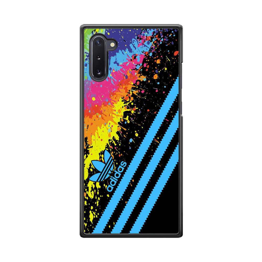 Adidas Stripe Paint Samsung Galaxy Note 10 Case-Rubber Black (2D Case)-Oxvistore