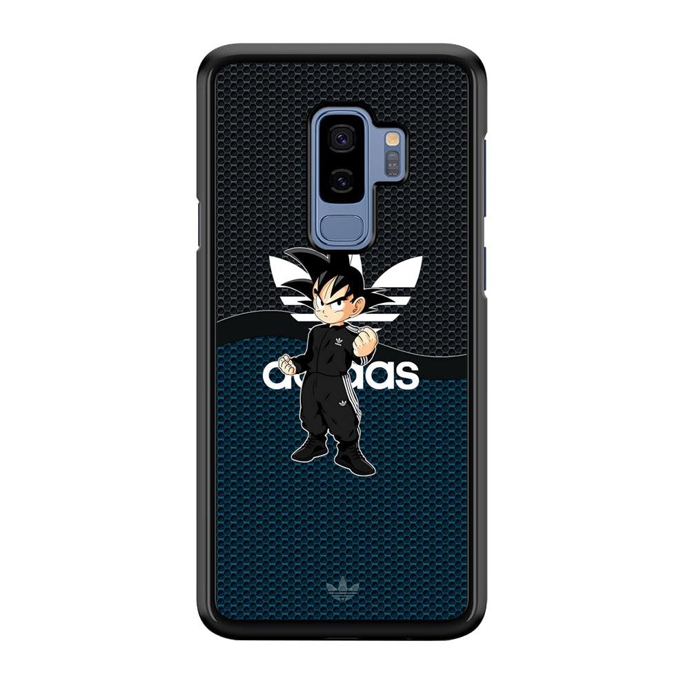 Adidas Suit with Goku Fight Mode Samsung Galaxy S9 Plus Case-Rubber Black (2D Case)-Oxvistore