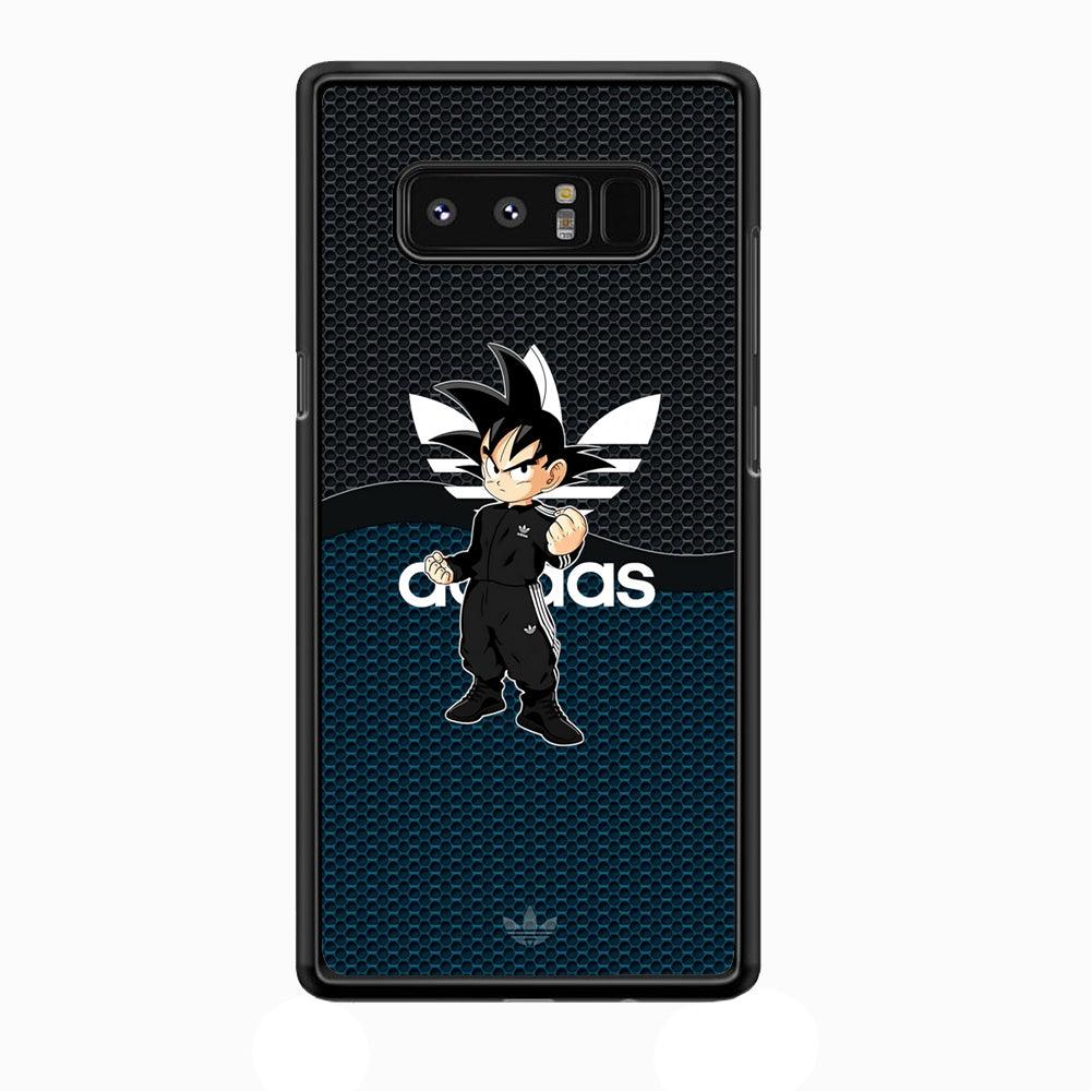 Adidas Suit with Goku Fight Mode Samsung Galaxy Note 8 Case-Rubber Black (2D Case)-Oxvistore