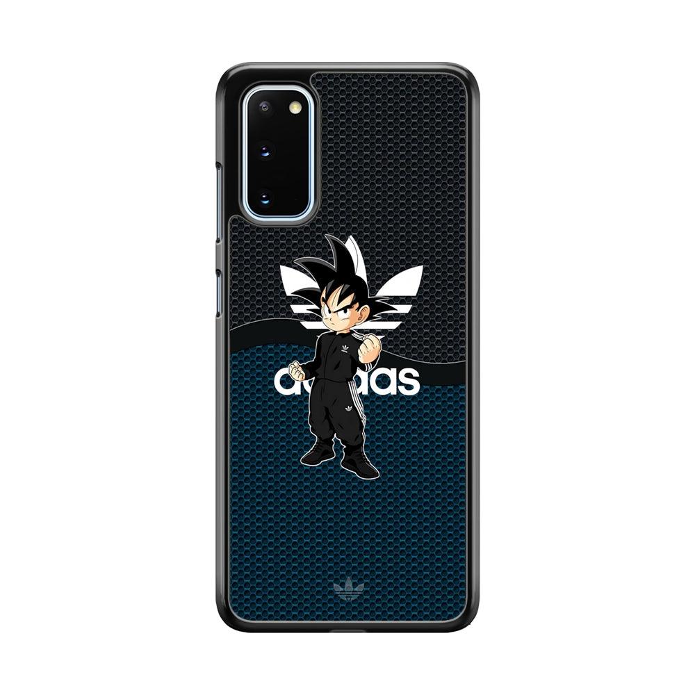 Adidas Suit with Goku Fight Mode Samsung Galaxy S20 Case-Rubber Black (2D Case)-Oxvistore
