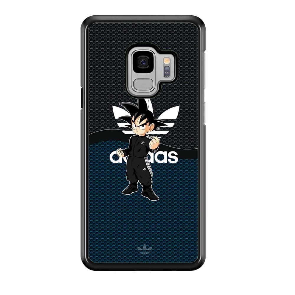 Adidas Suit with Goku Fight Mode Samsung Galaxy S9 Case-Rubber Black (2D Case)-Oxvistore