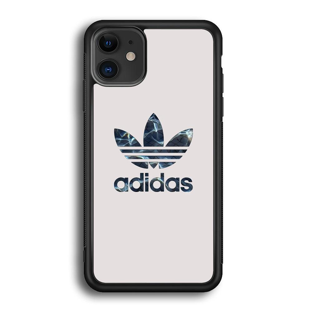 Adidas Water Base iPhone 12 Case-Rubber Black (2D Case)-Oxvistore