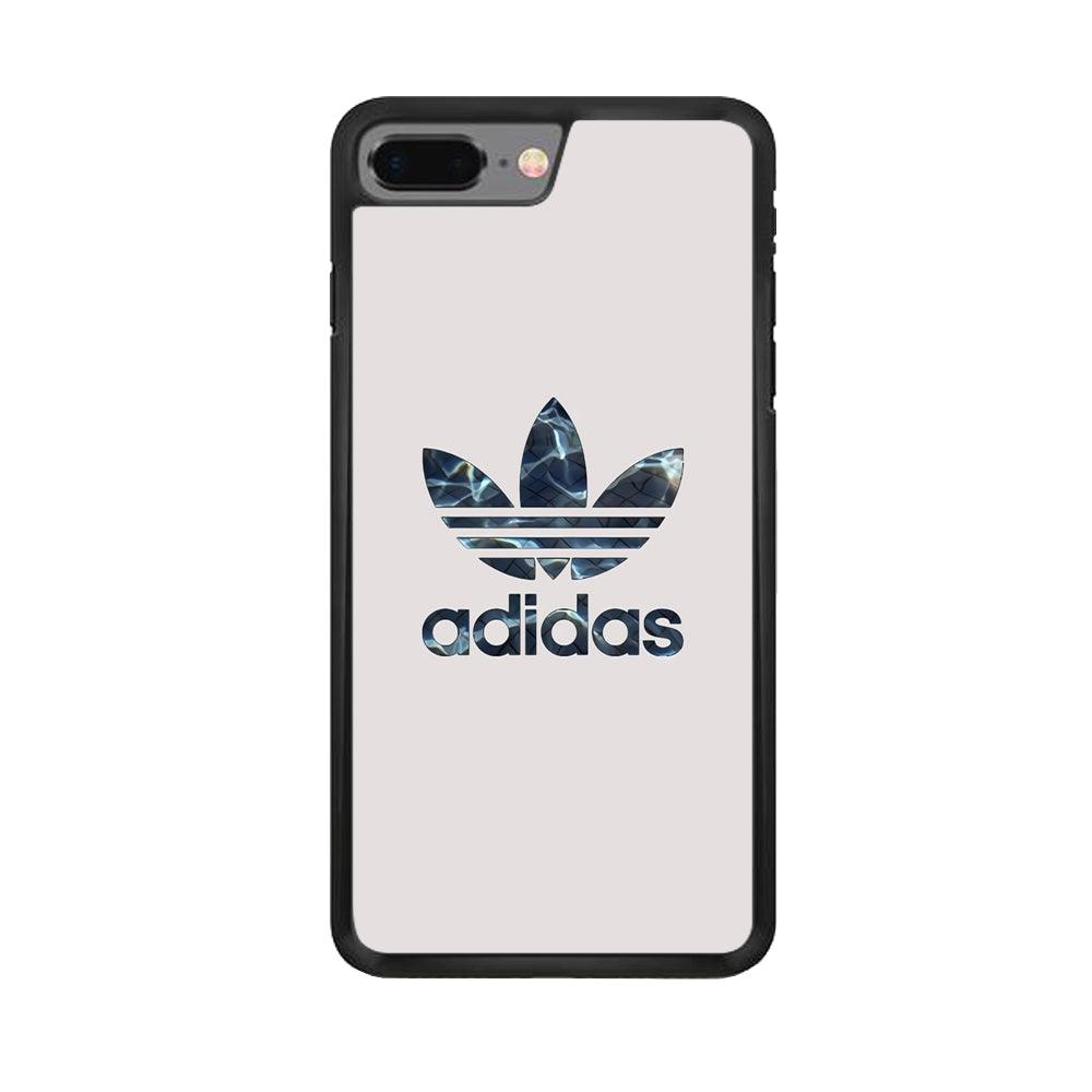 Adidas Water Base iPhone 8 Plus Case-Rubber Black (2D Case)-Oxvistore