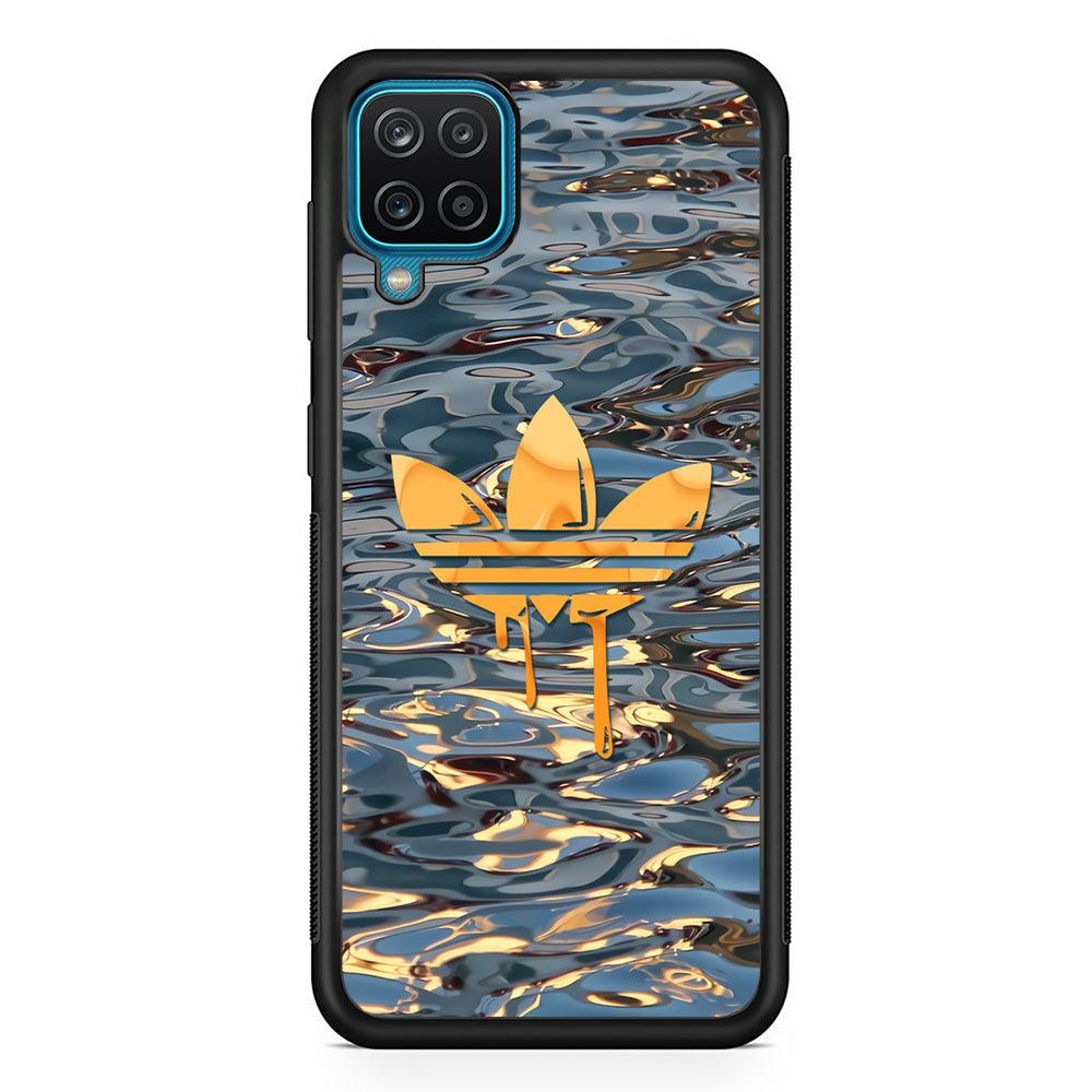 Adidas Water and Ice Cream Samsung Galaxy A12 Case-Rubber Black (2D Case)-Oxvistore