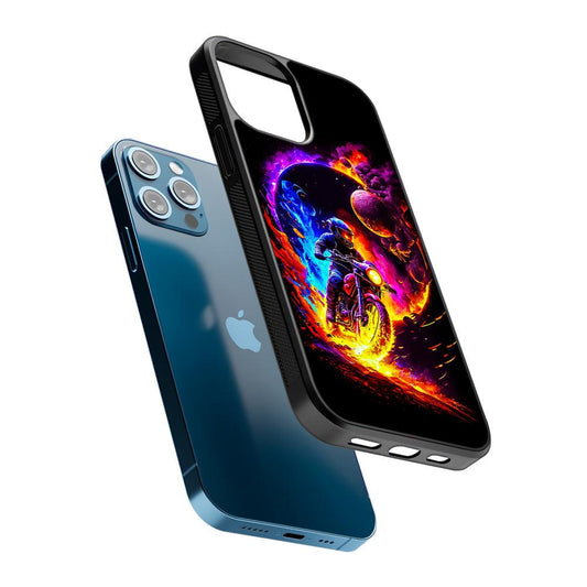 Adventure Motorcycle Space 2D Rubber Phone Case-Oxvistore