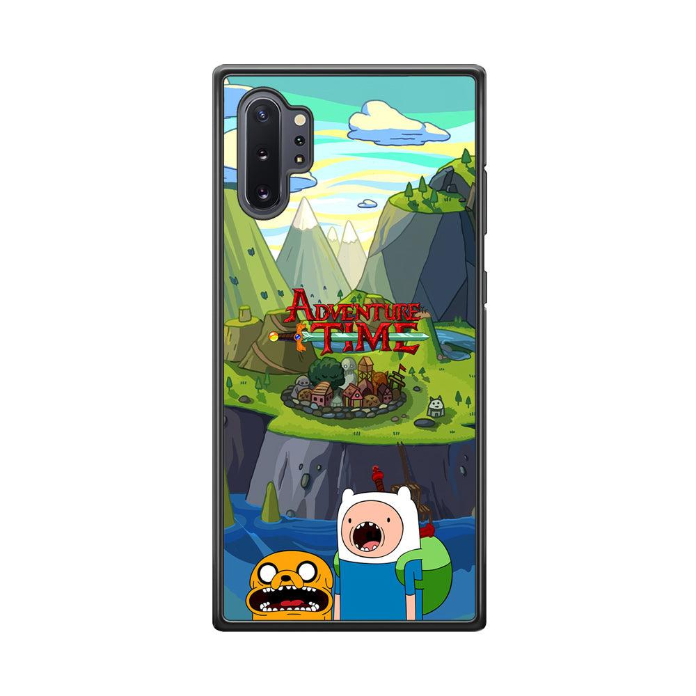 Adventure Time Arrived at Home Samsung Galaxy Note 10 Plus Case-Rubber Black (2D Case)-Oxvistore