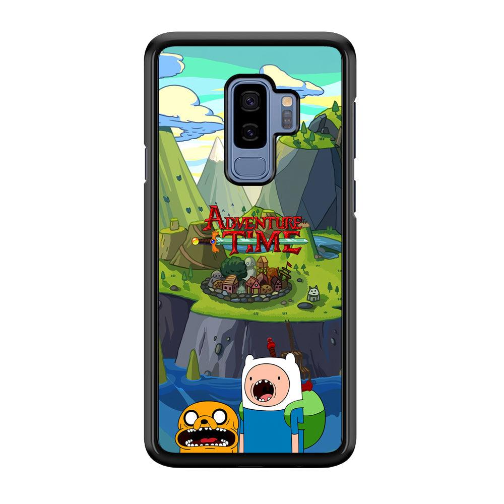 Adventure Time Arrived at Home Samsung Galaxy S9 Plus Case-Rubber Black (2D Case)-Oxvistore
