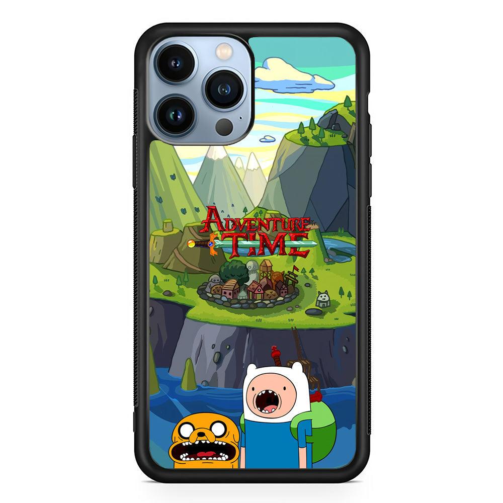 Adventure Time Arrived at Home iPhone 15 Pro Max Case-Rubber Black (2D Case)-Oxvistore