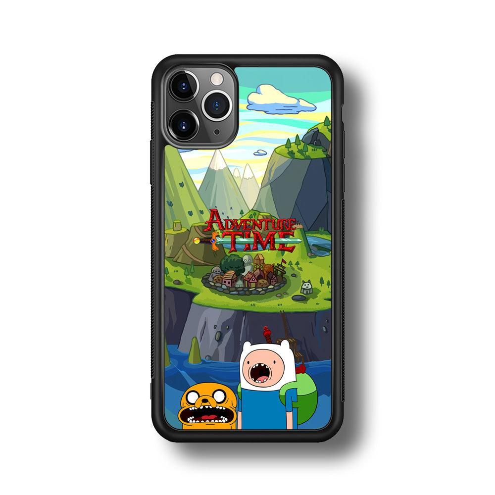 Adventure Time Arrived at Home iPhone 11 Pro Case-Rubber Black (2D Case)-Oxvistore