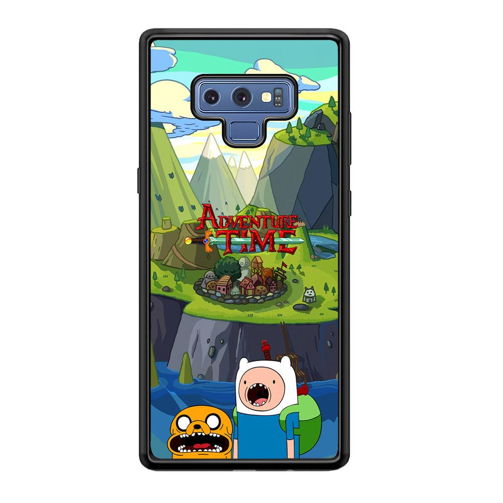Adventure Time Arrived at Home Samsung Galaxy Note 9 Case-Rubber Black (2D Case)-Oxvistore