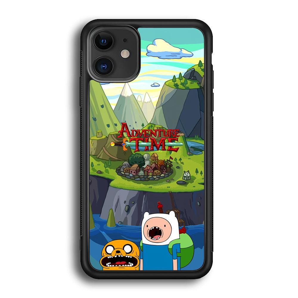 Adventure Time Arrived at Home iPhone 12 Case-Rubber Black (2D Case)-Oxvistore